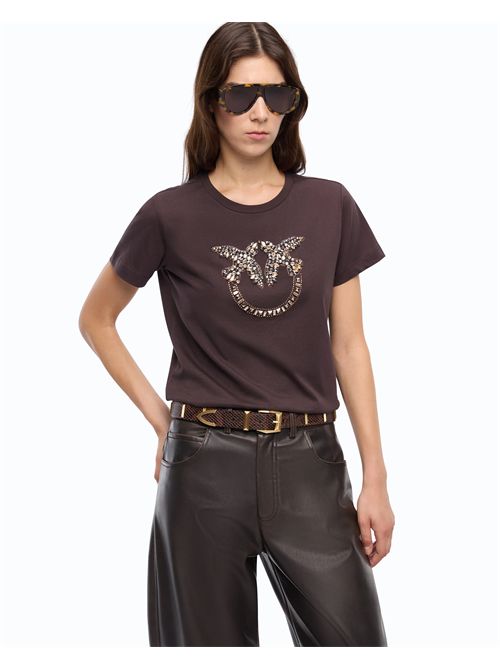 T-shirt con logo Love Birds gioiello